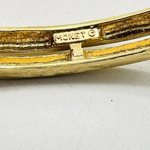 MONET Double Layer Panel Bracelet Gold Tone Classic Career Cosplay LARP READ - Picture 2 of 7